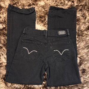 Levi's 512 Black Boot Cut Jeans With Studded Pockets